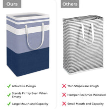 Load image into Gallery viewer, HomeHacks 2 Pack Large Laundry Baskets, Waterproof, Freestanding Laundry Hampers, Collapsible Clothes Hamper with Reinforced Handles in Laundry Room, College Dorm, Bathroom, Bedroom (Grey, 75Lx2)