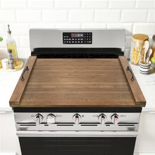 Load image into Gallery viewer, Noodle Board Stove Cover with Handles for Electric, Gas Stove Top (Acacia Wood)