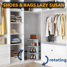 Load image into Gallery viewer, SpaceAid 7 Tier Rotating Shoe Rack Tower, Spinning Shoe Display Lazy Susan, Revolving 360 Shoe Rack Storage Round Carousel, Vertical Handbag Rotate Shoes Closet Organization (7-Tier White)