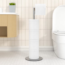 Load image into Gallery viewer, Toilet Paper Holder Stand and Dispenser for 4 Spare Rolls, Stainless Steel Free-Standing Toilet Tissue Paper Roll Storage Shelf