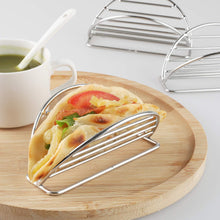 Load image into Gallery viewer, YellRin Taco Holder Stand Stainless Steel Taco Rack Tray Stand Up Holders Kitchen Set for Tortillas, Burritos, Parties &amp; Restaurants (Taco Holders)