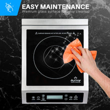 Load image into Gallery viewer, Duxtop Professional Portable Induction Cooktop, Commercial Range Countertop Burner, 1800 Watts Induction Burner with Sensor Touch and LCD Screen, P961LS/BT-C35-D, Silver/Black