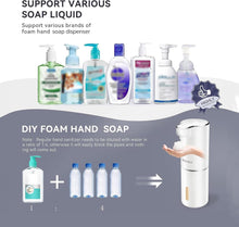 Load image into Gallery viewer, Secura Foaming Soap Dispenser, 10oz/300ml Touchless Automatic Soap Dispenser with Adjustable Volume Control, Rechargeable Hands Free Soap Dispenser for Kitchen, Bathroom White