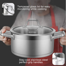 Load image into Gallery viewer, Duxtop Professional Stainless Steel Cookware Induction Ready Impact-bonded Technology (4.2Qt Stockpot)