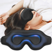 Load image into Gallery viewer, Sleep Eye Mask for Men Women, Sleeping Mask for Side Sleeper, Travel Blackout Night Blindfold Eye Shade Cover with Adjustable Strap (Black)