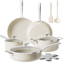 Load image into Gallery viewer, Redchef Ceramic Nonstick Cookware Set,30pcs Pots and Pans Set Non Stick,Induction Cookware with Stainless Steel Handle,Non Toxic Kitchen Cooking Set,Dishwasher &amp; Oven Safe,PFAS PFOA &amp; PTFE Free