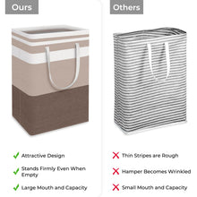 Load image into Gallery viewer, HomeHacks 2 Pack Large Laundry Baskets, Waterproof, Freestanding Laundry Hampers, Collapsible Clothes Hamper with Reinforced Handles in Laundry Room, College Dorm, Bathroom, Bedroom (Grey, 75Lx2)