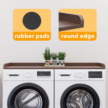 Load image into Gallery viewer, SpaceAid Washer Dryer Countertop, Laundry Wood Shelf Topper with Edge, 54&quot; Width x 27.5&quot; Depth Cover Guard Organizer for Washer and Dryer Laundry Hamper Counter Storage Organization (Black)