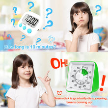 Load image into Gallery viewer, Secura 60-Minute Visual Timer, Classroom Timer, Countdown Timer for Kids and Adults, Time Management Tool for Teaching (Blue &amp; Blue)