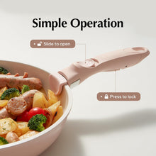 Load image into Gallery viewer, Redchef 17pcs Ceramic Pots and Pans Set Non Stick, Nonstick Kitchen Cookware Set with Detachable Handle, Non Toxic, PFAS PFOA &amp; PTFE Free, RV Ceramic Cookware Set for Camping, Dishwasher/Oven Saf