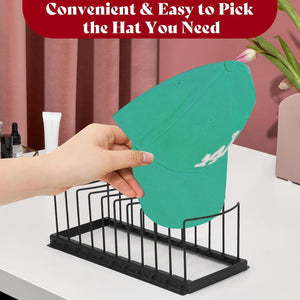 Hat Organizer for Baseball Caps,Hat Holder for 10 Baseball Caps,Tabletop Hat Rack Stand,for Bedroom, Closet, Dresser, Office, Store, 2Pack