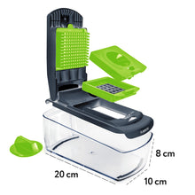 Load image into Gallery viewer, Vegetable Chopper and Spiralizer - Food Chopper with Container, Fruit Slicer, Kitchen Gadgets &amp; Accessories, Home Essentials (4 in 1, White)