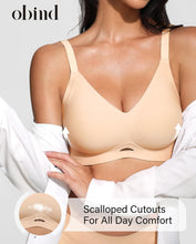 Load image into Gallery viewer, Wireless Jelly Bras for Women Push Up Seamless Comfort T-Shirt Bra | Full Coverage Everyday Bralette with Breathable Mesh Vents for Sleep and Yoga, Includes Matching Extender and Laundry Bag