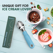 Load image into Gallery viewer, Beneno Heavy Duty Ice Cream Scoop - Upgraded Anti-Fracture Design, Comfortable Grip Long Handle, Effortless Scooping &amp; Dishwasher Safe, Black