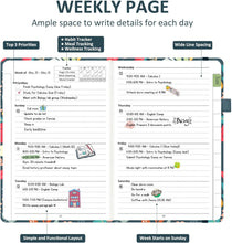 Load image into Gallery viewer, Comkiso Undated Weekly and Monthly Planner with Adhesive Tabs, A5 Dateless Academic Planner for Women &amp; Men Daily Planning, Hardcover Leather All In One Planner for Home School Work Organizer (Boho)