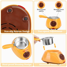 Load image into Gallery viewer, 8.45oz Melting Fondue Set,MINI Electric Chocolate Melting Pot,Chocolate Fondue Fountain,Warmer Machine for Milk Chocolate,Cheese,Butter,Candy (Pink)