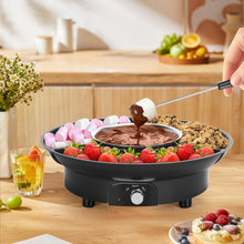Load image into Gallery viewer, MINI Melting Fondue Set, 10oz Electric Chocolate Melting Pot with 6PCS Forks, Cute Chocolate Fondue Fountain, Warmer Machine for Milk Chocolate, Cheese, Butter, Candy (Coffee)