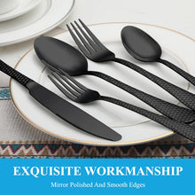 Load image into Gallery viewer, MUTNITT 30 Pcs Silverware Set Service for 6,Premium Stainless Steel Flatware Set,Mirror Polished Cutlery Utensil Sets,Durable Kitchen Eating Tableware Sets,Include Fork Knife Spoon,Dishwasher Safe
