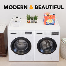 Load image into Gallery viewer, SpaceAid Washer Dryer Countertop, Laundry Wood Shelf Topper with Edge, 54&quot; Width x 27.5&quot; Depth Cover Guard Organizer for Washer and Dryer Laundry Hamper Counter Storage Organization (Black)