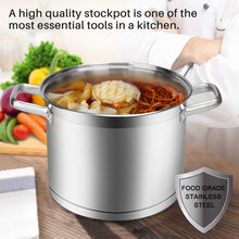 Load image into Gallery viewer, Duxtop Professional Stainless Steel Cookware Induction Ready Impact-bonded Technology (4.2Qt Stockpot)