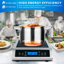 Load image into Gallery viewer, Duxtop Professional Portable Induction Cooktop, Commercial Range Countertop Burner, 1800 Watts Induction Burner with Sensor Touch and LCD Screen, P961LS/BT-C35-D, Silver/Black