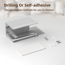 Load image into Gallery viewer, Self-Adhesive Toilet Paper Roll Holder - Wall Mount Or Adhesive Toilet Paper Holder with Shelf,Toilet Roll Holder, Tissue Holder for Bathroom,Wall Toilet Paper Holder, Stainless Steel,Chrome