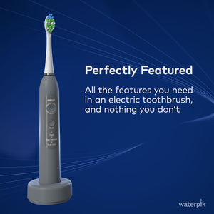 Waterpik Sensonic Sonic Electric Toothbrush, Rechargeable Toothbrush for Adults with 3 Modes, Travel Case, USB Charger, White STW-03W020, Packaging May Vary