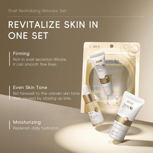 Korean Skin Care, Skin care set, Skin Care Kit Snail and Ginseng with Cleansing Gel, Toner, Eye Cream, Serum, Essence Cream 5pcs for Women Teen Girls Mom Daughter Mother's Day Birthday
