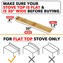 Load image into Gallery viewer, SpaceAid 30&quot; Wide Kitchen Shelf Organizer for Stove, Magnetic Bamboo Spices Shelf for Home Stove Kitchen Storage Organization (Fit for Flat Top Only)