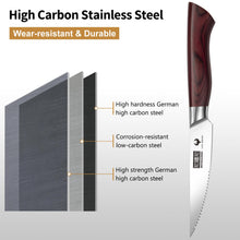 Load image into Gallery viewer, Fillet Knife 7 Inch, Professional High Carbon Stainless Steel Boning Knife for Meat, Ultra Sharp Japanese Fish Fillet Knives with Ergonomic Wood Handle