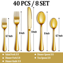 Load image into Gallery viewer, 20 Piece Silverware Set Service for 4,Premium Stainless Steel Flatware Set,Mirror Polished Cutlery Utensil Set,Durable Home Kitchen Eating Tableware Set,Include Fork Knife Spoon Set,Dishwasher Safe