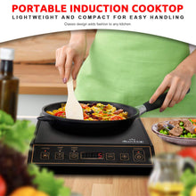Load image into Gallery viewer, Duxtop 1800W Portable Induction Cooktop Countertop Burner, Black 9100MC/BT-M20B