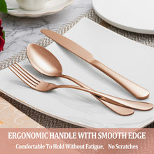 Load image into Gallery viewer, MUTNITT 30 Pcs Silverware Set Service for 6,Premium Stainless Steel Flatware Set,Mirror Polished Cutlery Utensil Sets,Durable Kitchen Eating Tableware Sets,Include Fork Knife Spoon,Dishwasher Safe