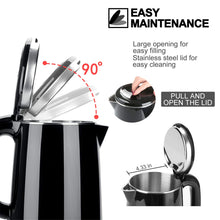 Load image into Gallery viewer, Secura Stainless Steel Double Wall Electric Kettle Water Heater for Tea Coffee w/Auto Shut-Off and Boil-Dry Protection, 1.0L (Orange) SWK-1001DO/HB-K012