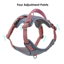 Load image into Gallery viewer, Leather Dog Harness for Medium, Large Size Dogs No Pull, Adjustable Dog Vest with Handle and Two Leash-Attachment Points, Easy to Clean, Blue L