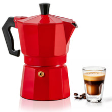 Load image into Gallery viewer, Mixpresso 3 Cup Moka Pot Coffee Maker for Gas, Electric Stove Top, Classic Italian Espresso Maker, Stovetop for Camping, Makes 5 Oz Cuban Coffee
