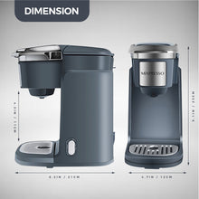 Load image into Gallery viewer, Mixpresso 2 in 1 Coffee Brewer, Single Serve &amp; Personal Coffee Maker, Compact Size Mini, Quick Brew Technology, 14oz Red