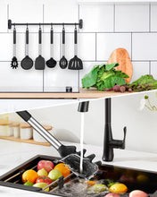 Load image into Gallery viewer, Silicone Cooking Utensil Set, 8Pcs Non-stick Cookware with Stainless Steel Handle, BPA Free Heat Resistant Kitchen Tools with Spatulas, Turners, Spoons, Skimmer and Pasta Fork