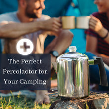 Load image into Gallery viewer, Mixpresso Stainless Steel Stovetop Coffee Percolator, 52 oz Classic Percolator Coffee Pot, Excellent As Camping Pot, 12 Cup Stainless Steel Camping Coffee Makers, Cool-Touch Handle.