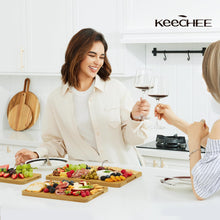 Load image into Gallery viewer, Bamboo Cutting Board, Durable Wood Cutting Boards for Kitchen with Deep Juice Grooves &amp; Built-in Handles, Ideal Charcuterie &amp; Chopping for Meat, Vegetables and Fruits Ideal Kitchen Gifts
