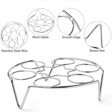 Load image into Gallery viewer, Stainless Steel Egg Steamer Rack Stackable Steamer Trays 2 Pack Combo for Egg Steamer Basket Egg Steaming Tray Steamed Rack for Pot Cook