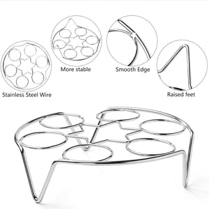 Stainless Steel Egg Steamer Rack Stackable Steamer Trays 2 Pack Combo for Egg Steamer Basket Egg Steaming Tray Steamed Rack for Pot Cook