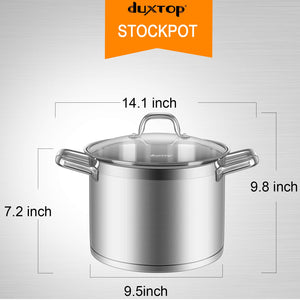 Duxtop Professional Stainless Steel Cookware Induction Ready Impact-bonded Technology (4.2Qt Stockpot)