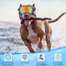 Load image into Gallery viewer, Large Dog Sunglasses Dog Goggles Pet Glasses Pet Eyewear with Adjustable Strap,Glasses for Medium Large Dog Swimming Skating Glasses UV Proof Windproof Dustproof