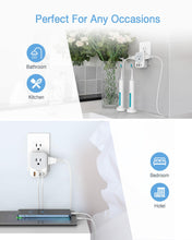 Load image into Gallery viewer, USB Charger Block, TESSAN Wall Plug Adapter with Electrical 4 Box Splitter 3 USB Wall Charger Ports, Multi Plug Outlet Extender Charging for Cruise, Travel, Office, Dorm Essentials