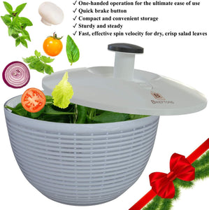 Brieftons Salad Spinner (6.2-Quart) & Brieftons Express Food Chopper (8.5-Cup)