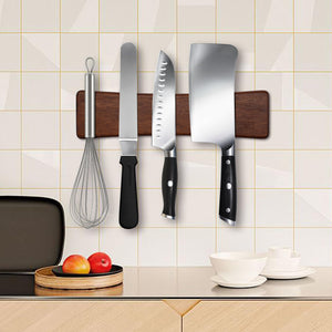 Magnetic Knife Strips, Magnetic Knife Holder for Wall 16 Inch, Acacia Wood Knife Magnetic Strip Use as Knife Bar, Knife Holder for Kitchen Utensil Organizer