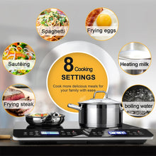 Load image into Gallery viewer, Duxtop LCD Portable Double Induction Cooktop 1800W Digital Electric Countertop Burner Sensor Touch Stove, 9620LS/BT-350DZ