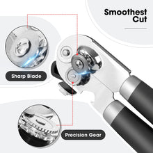 Load image into Gallery viewer, Beneno Can Opener Manual with Magnet, Hand Held Heavy Duty Can Opener with Durable Sharp Blade Smooth Edge, Big Effort-Saving Knob, Soft Grip Rubber Handle, Multifunctional Bottle Opener, Green