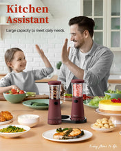 Load image into Gallery viewer, Electric Salt and Pepper Grinder Set with Storage Base, Stainless Steel Rechargeable Salt and Pepper Grinder Set with 4.5 oz Large Capacity, 1.8&quot; Wide Mouth, Adjustable Coarseness, Ideal for Kitchen
